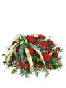 Cuscino funebre di rose rosse