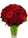 Bouquet compatto di rose rosse