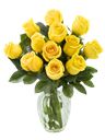 Bouquet di 12 rose gialle